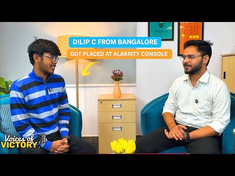 Dilip C From Bangalore Got Placed